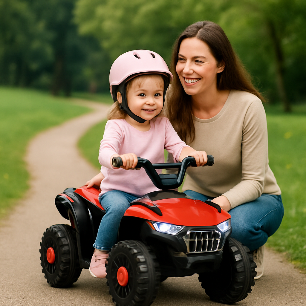 Kids Electric 4-WHEELER ATV Ride-On 6V Batterycly للدراجة النارية للأعمار من 1 إلى 8 مع الموسيقى