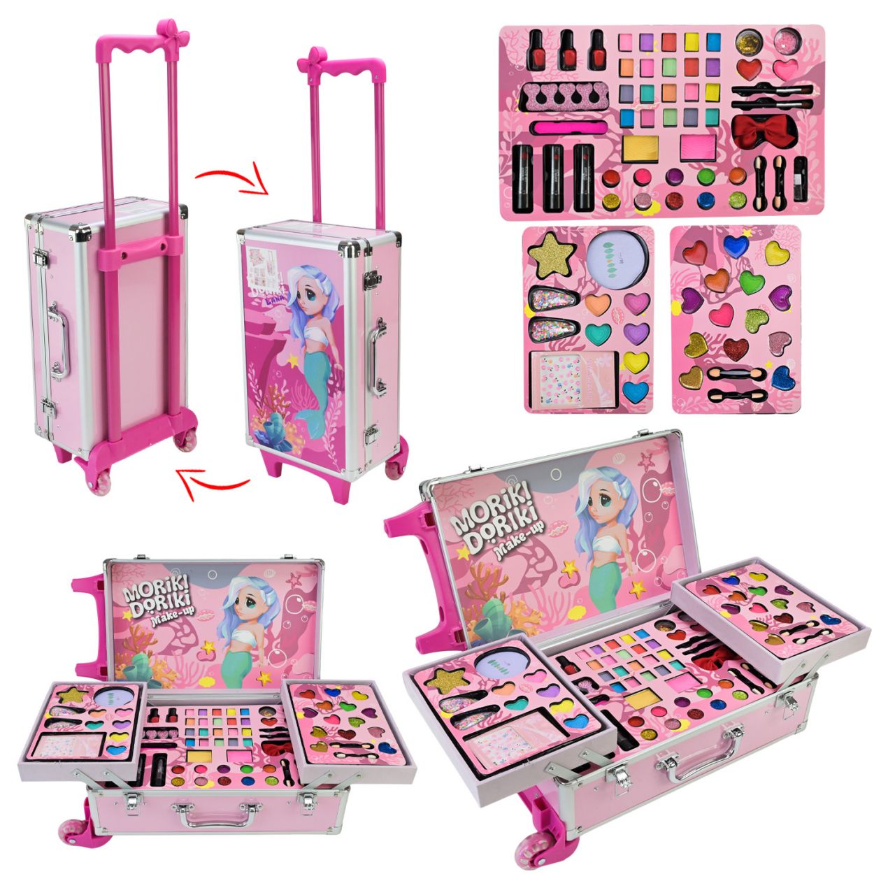Jollyza Girls Rolling Makeup Artist Set Best Gift