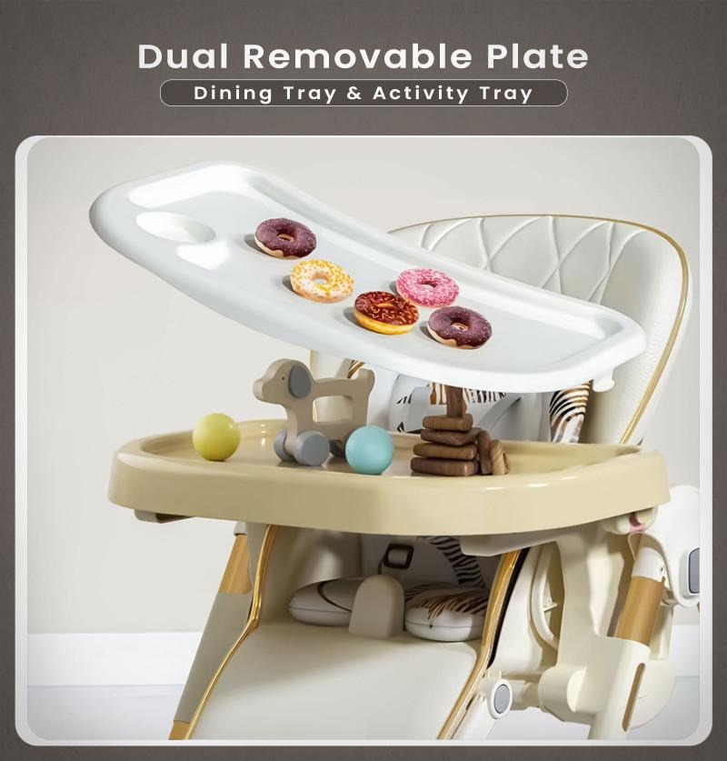 Multifunction 3-in-1 Foldable Baby High Chair Dining, Swing, and Feeding Seat