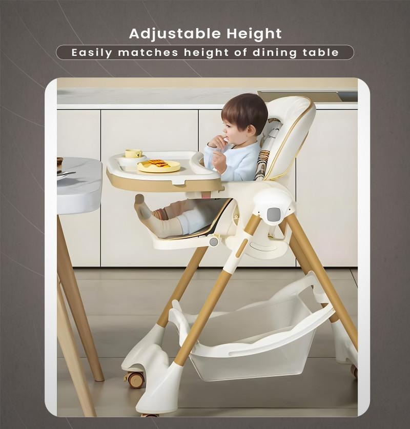Multifunction 3-in-1 Foldable Baby High Chair Dining, Swing, and Feeding Seat