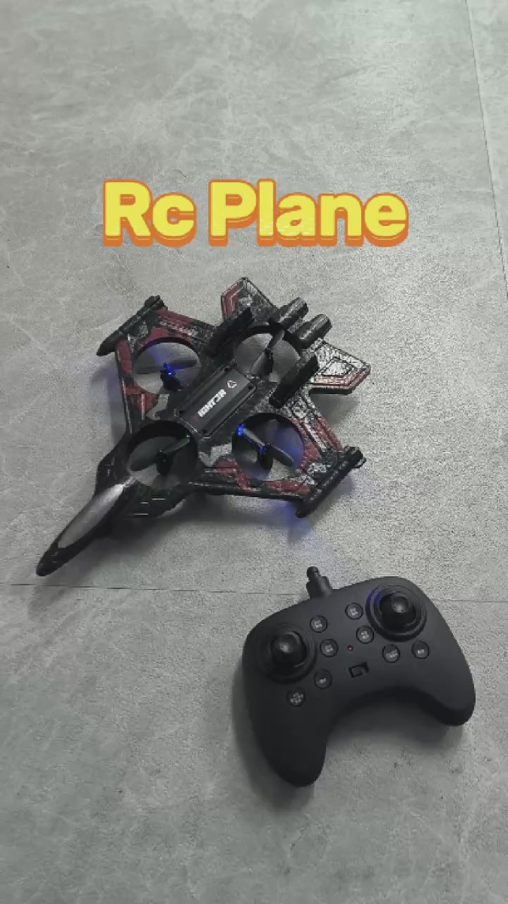 RC Jet Plane for Kids – 6-Axis Gyro, Auto Hover, 3D Stunts for 5 year + Blue