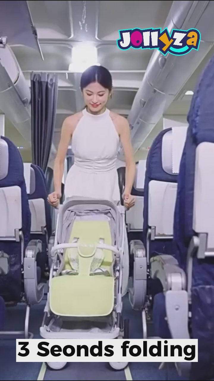 Jollyza Premium Quality Baby Pocket Stroller Safe, Comfortable & Stylish