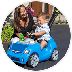 Scooter and Rides on Car