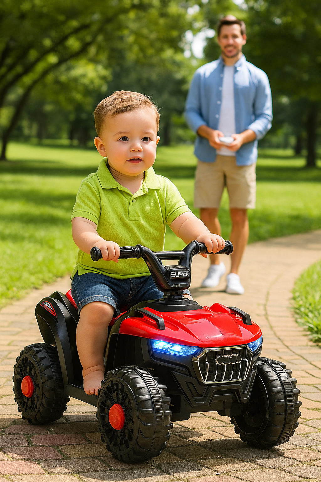 Kids Electric 4-Wheeler ATV Ride-On 6V Battery Motorcycle for Ages 1–8 with Music